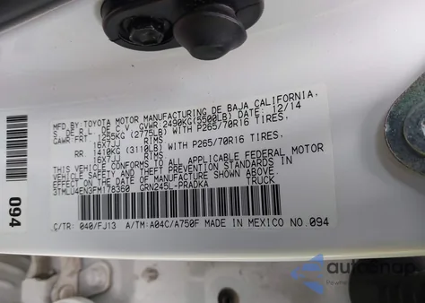 2015 Toyota Tacoma Base V6 from USA, damaged, VIN 3TMLU4EN3FM178360